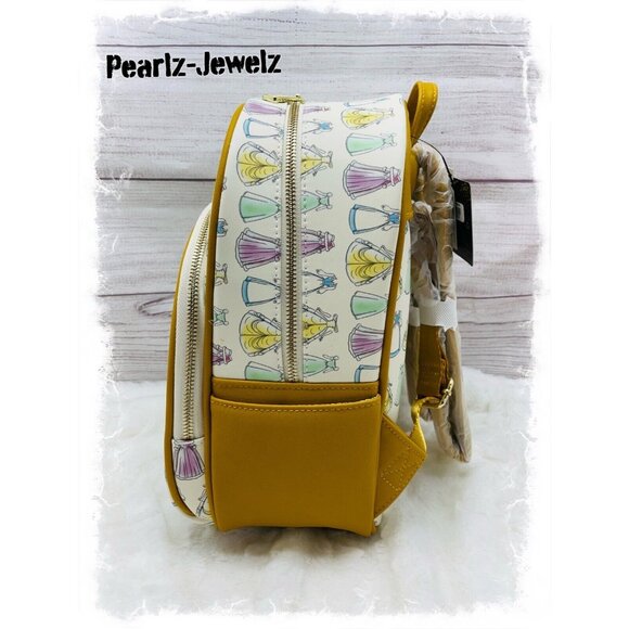 Loungefly Disney Princess Belle Beauty & Beast Dresses Backpack NWT BoxLunch